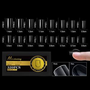 Faux ongles semi-mats à couverture complète, design sans trace, 16 tailles, pointes d'ongles artificielles préformées, pointes d'ongles à presser - Product Image 1