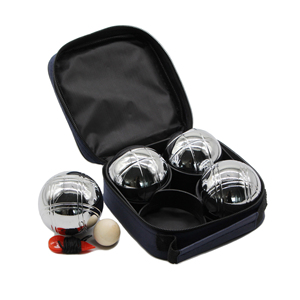 Ensemble <span class=keywords><strong>de</strong></span> <span class=keywords><strong>4</strong></span> <span class=keywords><strong>boules</strong></span> <span class=keywords><strong>de</strong></span> pétanque en métal chromé avec sac <span class=keywords><strong>de</strong></span> transport, <span class=keywords><strong>jeu</strong></span> <span class=keywords><strong>de</strong></span> pelote pour l'extérieur - Product Image 2