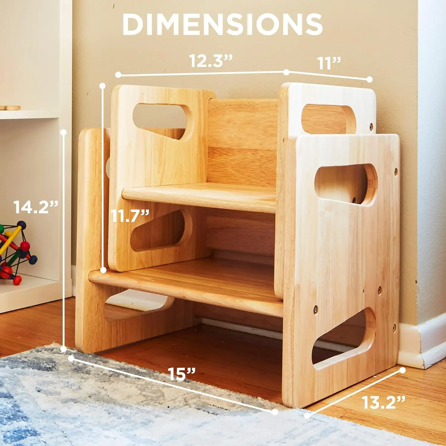 Vente en gros Chaise Montessori pour tout-petits Table et chaise de sevrage pour enfants Meubles en bois massif pour enfants