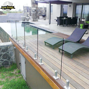 Balustrade en verre à profil en U en aluminium, barrière en verre <span class=keywords><strong>pour</strong></span> système de garde-corps de terrasse, parapet fixé au sol <span class=keywords><strong>pour</strong></span> terrasse, <span class=keywords><strong>balcon</strong></span>, pont de piscine - Product Image 3