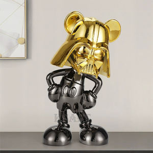 <span class=keywords><strong>Esqueleto</strong></span> Mickey escultura chapado ornamento personalizado grande plata ratón resina interior decoraciones oro fibra de vidrio - Product Image 3