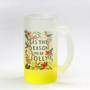 Topjlh Sublimation 16oz coloré Sublimation verre givré bière avec poignée <span class=keywords><strong>pour</strong></span> mari <span class=keywords><strong>papa</strong></span> hommes <span class=keywords><strong>pour</strong></span> la fête des pères - Product Image 5
