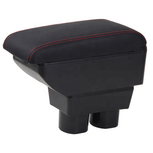 กล่องคอนโซลพนักแขนในรถหนัง Pu สีดำสำหรับ <span class=keywords><strong>Nissan</strong></span> Versa/<span class=keywords><strong>Almera</strong></span> 2020-2022,แบบเลื่อนสองชั้นดีไซน์ USB สไตล์ญี่ปุ่น - Product Image 6