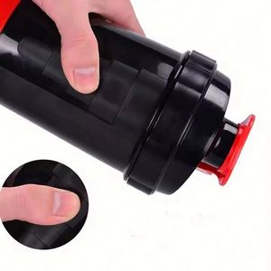 Botella Deportiva de Plástico de 500 ml, Libre de BPA, para Gimnasio, con Contenedor para Proteínas - Product Image 4