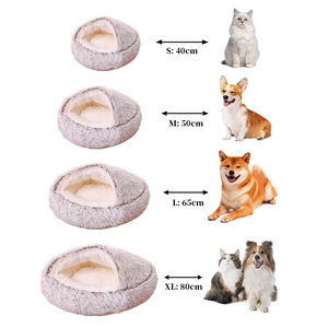 سرير كلاب وقطط دافئ وناعم للشتاء من الفرو الصناعي الفاخر، متوفر بأحجام صغيرة وكبيرة للبيع بالجملة - Product Image 3
