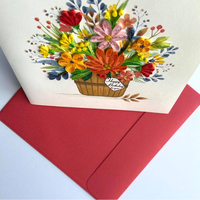 Carte-cadeau en papier fait main pour Noël, les fêtes et les vœux, fabriquée au Vietnam, fournitures en gros