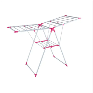 Oem ODM cánh có thể gập lại chủ sở hữu giặt khô giá giặt dòng khô đường sắt Giá quần áo airer - Product Image 1