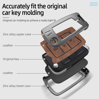 Coque de clé de voiture et étui de télécommande sans clé pour Tiguan, ID.6, Polo, Golf – Accessoires de clé extérieurs