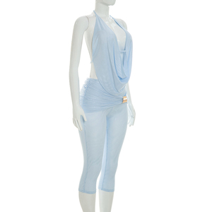 Viviblook C26ST240 – ensemble décontracté pour femmes, nouveau débardeur sans manches à lacets et dos nu, pantalon, ensemble deux pièces - Product Image 2