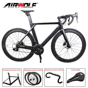 AIRWOLF-freno de disco para bicicleta de carretera, eje pasante de 700C, 12-2021, bicicleta de carreras de carretera, 142