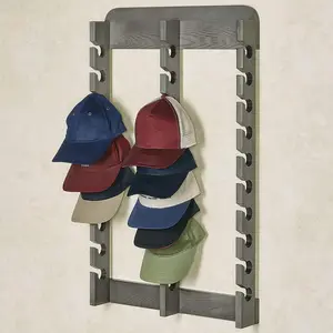 DS3019 Class Racks For Hats Organizer Class Wooden Ball Cap Display Wall Rack Hat Holder Caps Display Rack For Closet