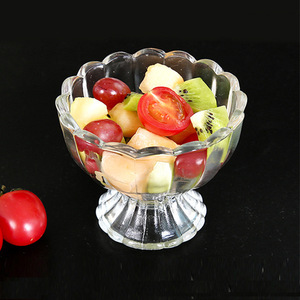 Bol en verre transparent pour salade de fruits, crème glacée, boissons, usage festif, couleur unie, tasse individuelle - Product Image 1