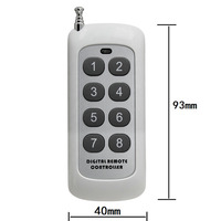 Interruptor de Control Remoto Inalámbrico RF de 4 Canales, 12v 24v 36v CC, Receptor de Radio con Control Remoto de Larga Distancia de 2000m, Antena con Ventosas