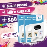 Papier de transfert par sublimation de qualité supérieure, format personnalisé, 8 x 14 A4