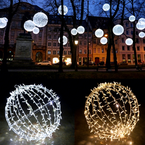 Giant Illuminated Christmas Sphere Decoration for Outdoor Events, Festival Entrances and Photo Displays - Product Image 2