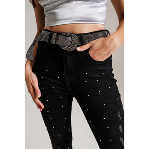 Jeans Skinny con dettagli impreziositi in Black Wash - Product Image 2