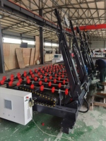 Machine de découpe de verre entièrement automatique avec barre de rupture, ligne de découpe de verre automatique avec contrôle PLC pour usine de verre