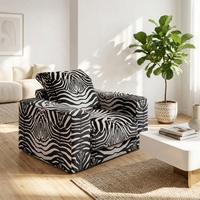 Fauteuil Zébré de Luxe Qualité Hôtelière, Canapé Simple Moderne de Luxe pour Villa, Manoir, Projet de Hall d'Hôtel Designer