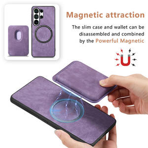 Funda Magnética de Lujo para <span class=keywords><strong>Samsung</strong></span> <span class=keywords><strong>Galaxy</strong></span> S26 Ultra, Tipo Cartera, de Cuero PU, con Ranuras Desmontables para Tarjetas, Compatible con S25 y S26 - Product Image 3