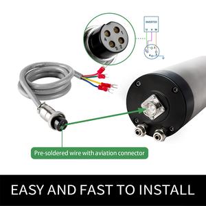 Moteur de broche CNC refroidi par eau silencieux Zhong Hua Jiang ER20 2,2 kW 110 V/220 V/380 V avec kit VFD pour machine de gravure CNC - Product Image 3