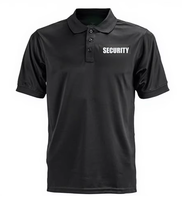 Polo de sécurité personnalisé pour homme, manches courtes, noir, avec logo brodé, chemise de travail, polos de sécurité, hauts