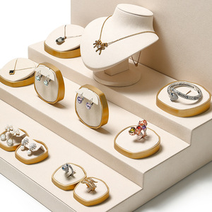 Tùy chỉnh cao cấp sang trọng trang sức hiển thị SET Bông Tai Dây chuyền vòng tay Hiển thị đạo cụ trang sức kệ trưng bày - Product Image 6