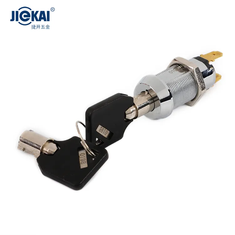 Súper Durable JK210 Aleación de zinc 19mm Llave de retorno automático Interruptor electrónico Cerradura de leva para máquina de juego de arcade