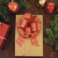 Noeud cadeau tendance en ruban PP avec effet dégradé et gaufrage, pour emballage cadeau de mariage, décoration de cérémonie