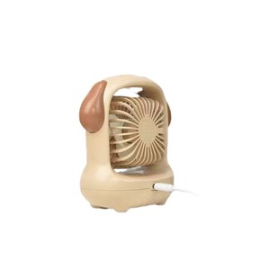 Petit <span class=keywords><strong>ventilateur</strong></span> de bureau à trois vitesses rechargeable par USB en forme de <span class=keywords><strong>chien</strong></span> de dessin animé pour une utilisation en extérieur dans une <span class=keywords><strong>voiture</strong></span> de camping-car avec boîte - Product Image 3