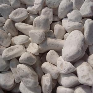 Pierre ronde blanche neige d'approvisionnement d'usine pour le jardin et le paysage galets et galets naturels en vente - Product Image 1