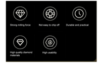 Kit de Pulido Específico para Zirconia Eléctrica para Técnicos Dentales, Incluye Herramientas Impregnadas de Diamante, Bloque de Zirconia con Certificación CE