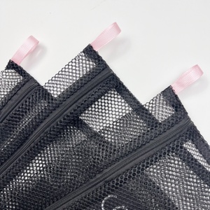 Customizable Foldable Black Coarse Mesh <strong>Laundry</strong> Bag <strong>Laundry</strong> Washing Bags With Loop - Product Image 4