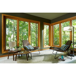 Finestre a battente a uragano in stile francese con soffitto a pavimento aperto in alluminio fisso in alluminio temperato in lega di alluminio orizzontale - Product Image 5