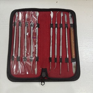 Juego de 10 Herramientas de Modelado de Cera para Técnico Dental, Juego de Tallado para Técnico de Prótesis, Cuchillo de Cera Dental de Acero, Accionado por Turbina - Product Image 1