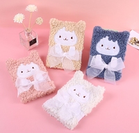 Offre Spéciale populaire B6 école dessin animé en peluche cahier enfants mignon en peluche journal Kawaii couverture en peluche cadeau cahier
