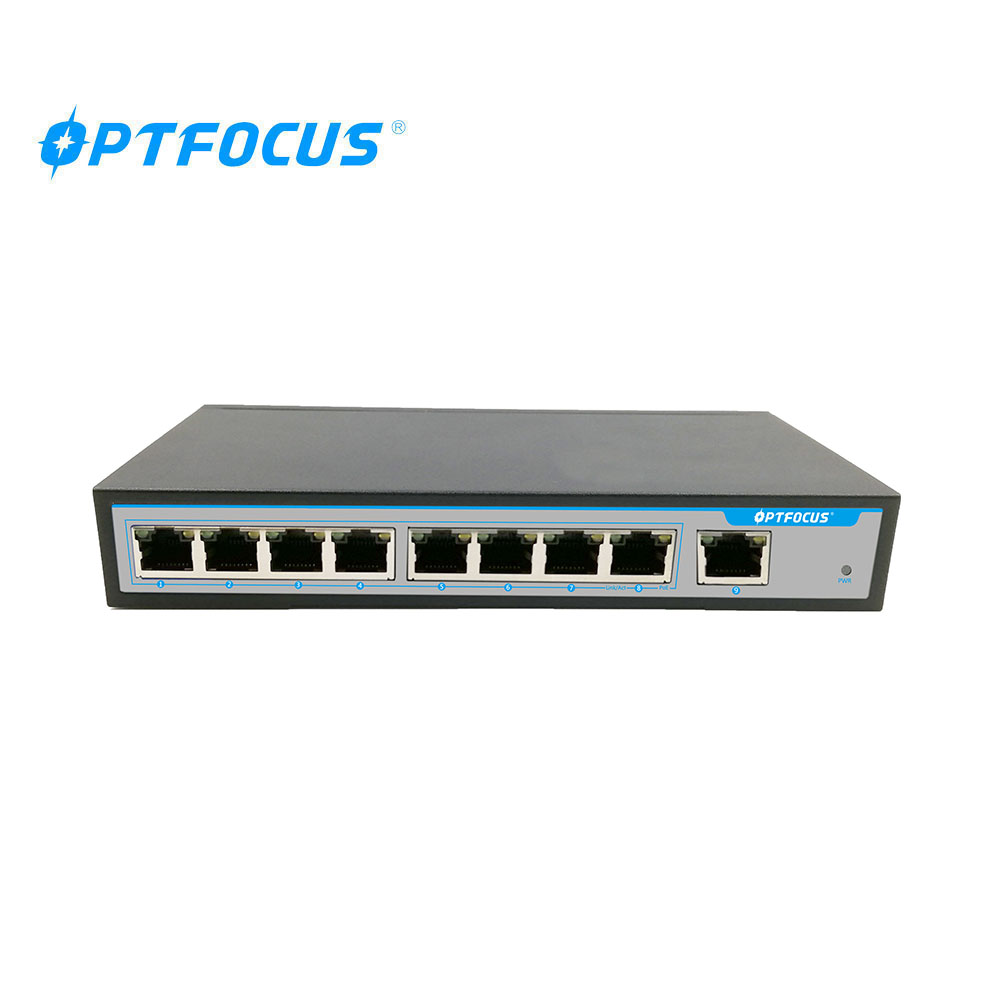 Outdoor Waterproof Gigabit Ethernet PoE Switch 8 Port PoE Switch with Fiber For Video Surveillance Network Switch Manufa