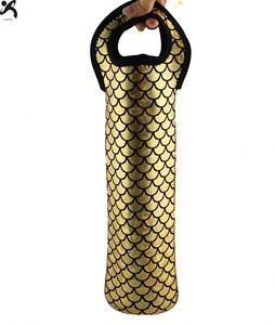 Custom Insulated Neoprene Wine Cooler Bag with Cartoon Pattern for Wine Bottles and Champagne 20x35cm - Product Image 1
