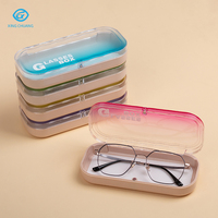 Boîte de rangement pour lunettes en plastique simple avec logo personnalisé, étui à lunettes en plastique, porte-lunettes, étui pour lunettes optiques