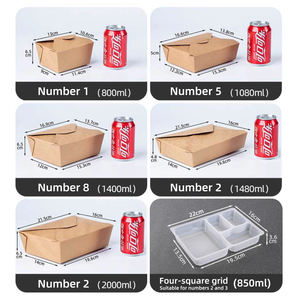 GREENPACKING Boîtes à Snacks Jetables en Papier Kraft Biodégradable et Écologique Personnalisables pour la Restauration Rapide avec Laminage Mat/Brillant - Product Image 6