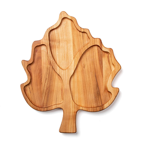 Vassoio piatto piatto all'ingrosso personalizzato foglia d'acero caramella frutta dolce torta - Product Image 3