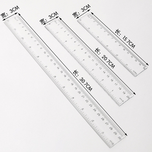 <span class=keywords><strong>Regla</strong></span> recta <span class=keywords><strong>de</strong></span> plástico transparente 15/20/30cm herramientas <span class=keywords><strong>de</strong></span> medición Escuela Hogar Oficina uso centímetro milímetro <span class=keywords><strong>y</strong></span> pulgadas - Product Image 4