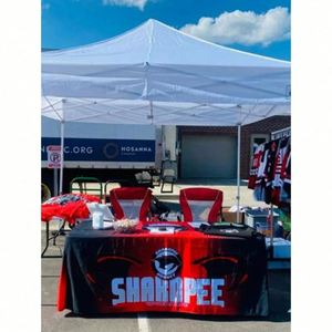 Nappe extensible en spandex en gros pour mariages, fêtes, événements professionnels, avec logo personnalisé, publicité pour salons professionnels - Product Image 6