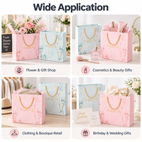 Sacs en papier avec poignées en corde, sacs cadeaux de luxe, taille et couleur personnalisées, logo pour emballage de boutique, vente en gros OEM ODM
