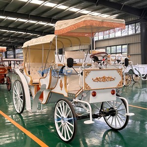 Chariot de Mariage Royal Blanc Élégant et Romantique, Véhicule Électrique Personnalisé pour Visites Touristiques, Calèche à Chevaux - Product Image 6