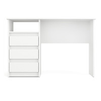 Table de bureau moderne, bureau d'ordinateur avec tiroirs, petite table de travail, bureau pour enfants avec espace de rangement 110 x 50 x 74 cm
