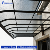 Auvent de porte en polycarbonate sur mesure, imperméable, résistant aux UV, abri extérieur pour fenêtre de maison, balcon