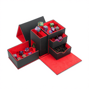 Tour à dés écologique personnalisée 3-en-<span class=keywords><strong>1</strong></span> en PVC pour jeux de rôle et rangement de cartes Runes - Product Image 5
