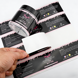 Etiquetas Adhesivas de Vinilo Impermeables Impresas Personalizadas al <span class=keywords><strong>por</strong></span> Mayor para Frascos de Mantequilla Capilar, Cuidado de la Piel y Cosméticos - Product Image 4