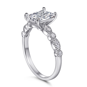 Oahlan 2 Carat Engagement <span class=keywords><strong>Ring</strong></span> 925 Sterling Silver Nhẫn Rạng Rạng Cắt Cubic Zircon Phụ Nữ Nhẫn Bán Buôn - Product Image 3