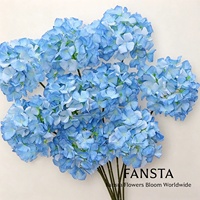 Bunga Pernikahan Buatan dari Sutra, Latar Belakang Bunga Palsu, Dinding Bunga Tiruan untuk Acara Pesta Pernikahan, Latar Belakang Foto, Bunga Buatan Biru